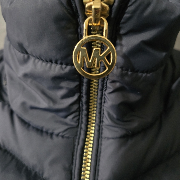 Michael Kors Navy Quilted Down-Style Vest with Gold Hardware - Picture 5 of 8